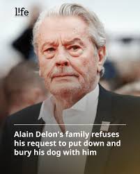 Alain Delon had asked in 2018 for his pet dog Loubo, a 10-year-old Belgian  Malinois, to be euthanized and be buried with him if ever he dies before  him. Delon's daughter Anouchka