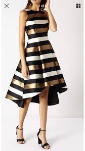 Coast Metallic Stripe Makena High Low Dress Gold Black White Uk Size 8 Rrp 169 Fashion Clothing Shoes Accessories Womens High Low Dress Dresses Gold Dress