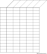 slant chart 5 columns 15 rows graphic organizers