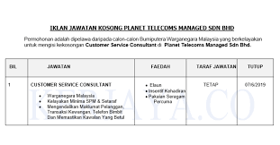 The telecommunications sector is changing rapidly. Planet Telecoms Managed Sdn Bhd 1 Kerja Kosong Kerajaan