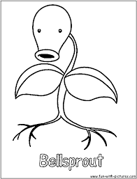 They will enthusiastically choose the monster they like, then color it with enthusiasm. Bellsprout Coloring Page