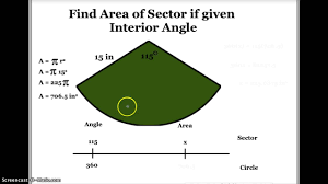 A sector angle is a plane figure surrounded by two radii and the included arc in a circle. Find Area Of Sector If Given Interior Angle Youtube