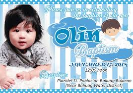 A Very Simple Angels And Cloud Invitation Design For Baptism Tarpaulin Design Baptism Invitation For Boys Baptism Invitations Diy