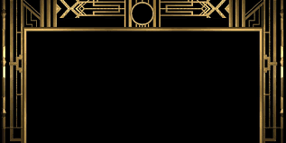 Black And Gold Art Deco Border Gatsby Art Deco Borders Clip Art Gatsby Party Invitations Great Gatsby Invitation Party Invite Template