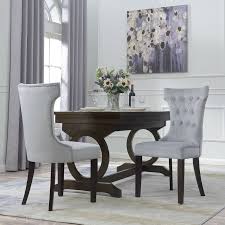 Alfredo upholstered dining chairs grey and natural walnut (set of 2). Bestmassage Wave Patterned Fabric Accent Chair Dining Side Sofa Chairs Set Of 2 For Sale Online Ebay