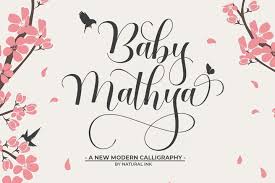 Baby Mathya 712530 Calligraphy Font Bundles In 2020 New Fonts Signature Fonts Typography Logo