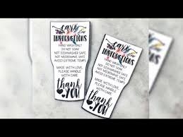 These printable care tags are available for free to subscribers of the birch cottage newsletter. Live Tumbler Care Cards Youtube