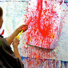 Graffiti Oder Actionpainting Party Actionpainting Graffiti Klasse Kunstprojekte