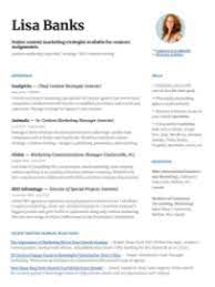 Follow their code on github. My Content Marketing Strategist And Copywriter Resume Lisa Banks