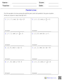 Gina wilson unit 3 geometry parallel lines and transversals : Geometry Worksheets Parallel And Perpendicular Lines Worksheets