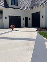 You will find a selection of concrete paints and concrete preparation products at your local builders warehouse, and painting concrete is a project you can easily tackle in a weekend. Adding Curb Appeal With A Painted Driveway Remington Avenue