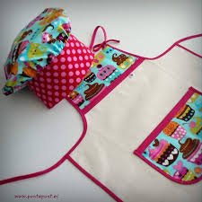 Delantal cocina chicos infantil lisos divertido con gorro. Gorro Y Delantal Para Cocina Infantil Punt A Punt Delantales Delantal De Ninos Patrones De Delantal