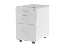 Imagine having a workspace that has a place for everything and everything in its place. Workstream By Monoprice Rolling Round Corner 3 Drawer File Cabinet White Monoprice Com