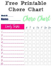 Unique Free Printable Toddler Chore Chart Toddler Chore