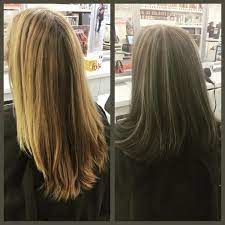 Salt pepper long layers haircuts before and after. Back To Salt And Pepper So She Can Let It Grow Out Natural Before And After Long Hair Styles Hair Styles Grow Out