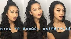 After that, the half portion of the tiny pony is taken while forming the the hairstyles can also include haircuts and after that gently designing the hair with fingers for dressing them. 3 Back To School Hairstyles Using Only 1 Hair Tie Thatssoyin Youtube