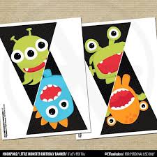 Little Monster Birthday Banner Funny Little Monster Birthday Etsy In 2020 Little Monster Birthday Monster Birthday Monster First Birthday