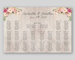 Boho Seating Chart Board Boho Wedding Guest List Floral
