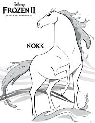 Frozen is a story about two sisters, anna and elsa, who grew up together, but was separated due to an accident that occurred during their childhood. Free Printable Frozen Nokk Coloring Page Mama Likes This