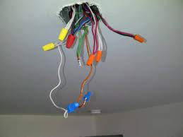 I found everything i needed at a home center. Help Installing Ceiling Light Too Many Wires Doityourself Com Community Forums