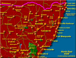 Squares, landmarks and more on interactive online satellite map of port stephens with poi: North East Coast Of Nsw Map