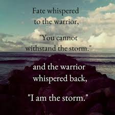 I am a summer storm. And The Warrior Whispered Back I Am The Storm Fate Quotes Destiny Quotes Warrior Quotes