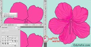 Teknik mewarnai bunga dengan pensil warna b warna mp3 & mp4. Cara Menggambar Bunga Kembang Sepatu Dengan Pen Tool Photoshop