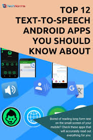 How can i have the text read out loud to me, say while i am walking. Top 12 Text To Speech Android Apps You Should Know About Android Apps Speech Apps App