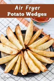 Easy Air Fryer Potato Wedges Roasted And Crispy Recipe In 2020 Air Fryer Recipes Recipes Potato Wedges