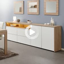 If you are looking for modern, affordable furniture to furnish your apartment or first home, ikea may be a good match. Buffet Avec Led 2 Portes 4 Tiroirs Blanc Et Chenes Clair Solene Buffet Salle A Manger Meuble Salle A Manger Buffet Meuble