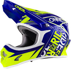 oneal protectors o neal 3series fuel motocross helmets blue