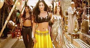 Katrina Kaif Song Mashalla Movie Ek Tha Tiger Yellow Maxi Skirt And Black Cropped Top Moroccan Sty Ek Tha Tiger Bollywood Dance Costumes Katrina Kaif