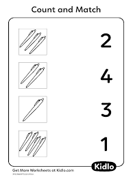 count and match school objects worksheet 10 kidlo com