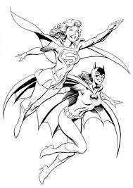 Supergirl And Batgirl Coloring Pages Superhero Coloring Superhero Coloring Pages Batman Coloring Pages