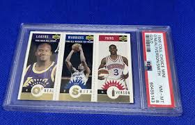 1996-97 UD collectors choice mini gold o'neal iverson smith psa 8