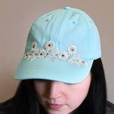 Artbeads On Instagram It S Nationalhatday We Decorated This Hat With Lace And Swarovski Flatbacks Embroidered Clothes Hat Embroidery Embroidered Hats