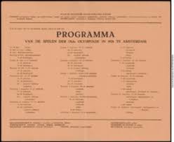 Uit allerlei disciplines zijn renners afgevaardigd om nederland te vertegenwoordigen in japan: Gevonden In Stadsarchief Het Programma Voor Amsterdam 1928 Sportgeschiedenis