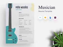 Musician Cv Resume Template Get Psd Sketch Resume Templates