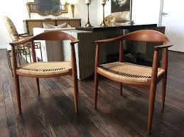Pair Of Authentic Hans Wegner Chairs With Cane Seats Modern Dining Chairs Modern Vintage Furniture Dining Chairs