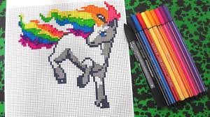 Maybe you would like to learn more about one of these? Pixel Art Licorne Arc En Ciel Modele En Description Youtube