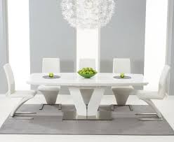Malaga 180cm White High Gloss Extending Dining Table With Hampstead Z Chairs Extendable Dining Table White Dining Table White Dining Chairs