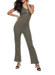 Rib Knit Flared Jumpsuit In 2019 Jumpsuits For Women
