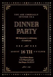 Pin On Dinner Party Invitation Template