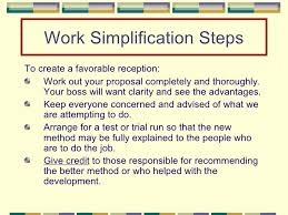 Work Simplification Process