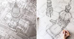 These Freehand Architectural Sketches Show A University Student S Incredible Progress Architecture Sketch Architecture Drawing Architecture