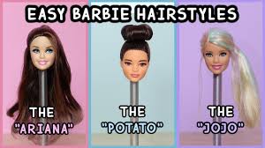 Often a funny shower head or colored shampoo can be enough for happiness. 5 Easy Barbie Doll Hairstyles Tutorial Youtube