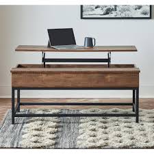 The versatility of this modular design makes it a valuable addition to the living room whether you use the tables individually or in a group. Buckner Brown Oak And Sandy Black Lift Top Coffee Table Overstock 33988560