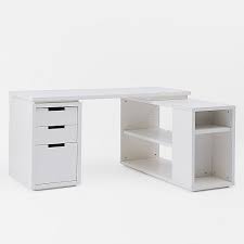 Modular Office L Shaped Desk Set White Wide Bookcase L Shaped Desk White Bookcase