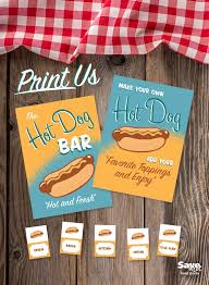 Free Printable Hot Dog Printable Hot Dog Party Hot Dog Bar Toppings Bar Food Labels Back Yard Bbq In Hot Dog Bar Hot Dog Party Hot Dog Bar Toppings