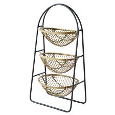 Paniers En Metal Noir Et Rotin X3 Bangka Maisons Du Monde In 2020 Rattan Maisons Du Monde Rattan Basket